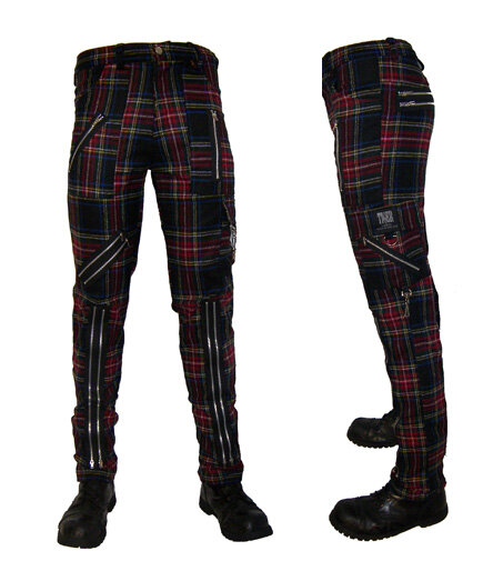 PANTALON PUNK ESCOCES MULTI CON CREMALLERAS